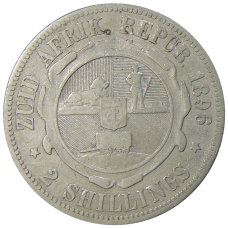 Монета 2 шиллинга 1896 года ЮАР (Трансвааль) (аверс)