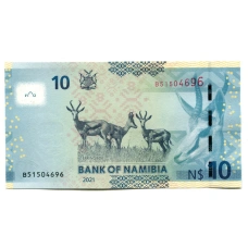 Банкнота 10 долларов 2021 года Намибия (вид 2)