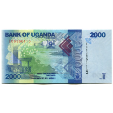 Банкнота 2000 шиллингов 2022 года Уганда