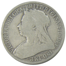 Монета 1 флорин 1901 года Великобритания (аверс)