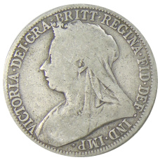Монета 1 флорин 1899 года Великобритания (аверс)