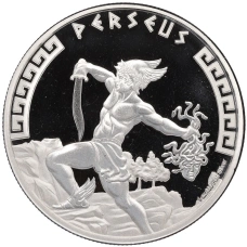 Монета 2 доллара 2024 года Ниуэ «Герои греческой мифологии — Персей» (аверс)
