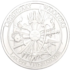 Монета 1 унция 2023 года США «Легендарные воины — Чингисхан» (реверс)