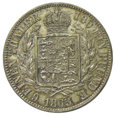 Монета 1/6 талера 1863 года B Германские государства — Ганновер (реверс)