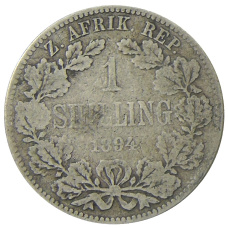 Монета 1 шиллинг 1894 года ЮАР (Трансвааль) (аверс)