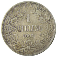 Монета 1 шиллинг 1897 года ЮАР (Трансвааль) (аверс)