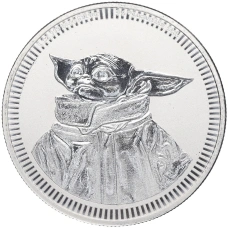 Монета 2 доллара 2023 года Ниуэ «Звездные войны — Грогу» (аверс)