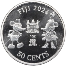 Монета 50 центов 2024 года Фиджи «Пароходик Вилли» (реверс)