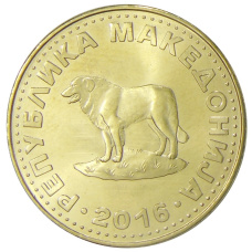 Монета 1 денар 2016 года Македония (аверс)