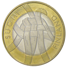 Монета 5 евро 2011 года Финляндия Исторические регионы Финляндии — Карелия (аверс)