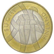 Монета 5 евро 2011 года Финляндия Исторические регионы Финляндии — Карелия (аверс)