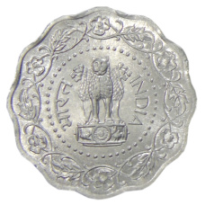 Монета 10 пайс 1972 года Индия (реверс)