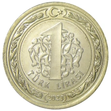 Монета 1 лира 2023 года Турция «Инаугурация» (реверс)