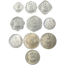 Набор монет Индии (реверс)