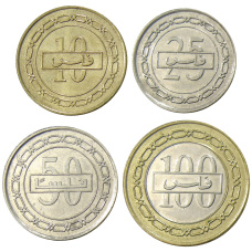 Набор из 4 монет Бахрейн (аверс)