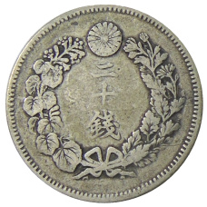 Монета 20 сен 1906 года Япония (реверс)