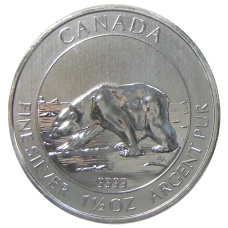 Монета 8 долларов 2013 года Канада «Полярный медведь» (аверс)