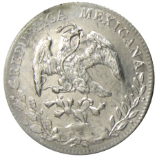 Монета 8 реалов 1894 года Мексика (реверс)