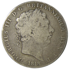 Монета 1 крона 1818 года Великобритания (аверс)