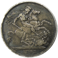 Монета 1 крона 1893 года Великобритания (аверс)