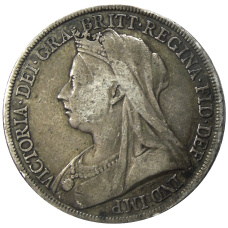 Монета 1 крона 1893 года Великобритания (реверс)