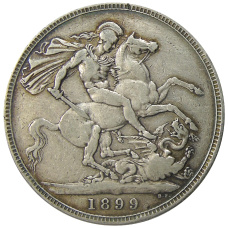 Монета 1 крона 1899 года Великобритания (аверс)