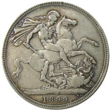 Монета 1 крона 1899 года Великобритания (аверс)