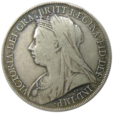 Монета 1 крона 1899 года Великобритания (реверс)