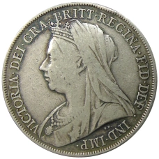 Монета 1 крона 1899 года Великобритания (реверс)