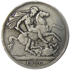Монета 1 крона 1900 года Великобритания (аверс)