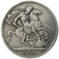 Монета 1 крона 1900 года Великобритания (аверс)