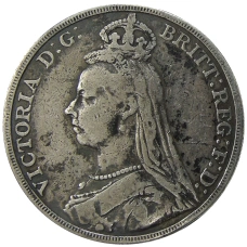 Монета 1 крона 1890 года Великобритания (реверс)