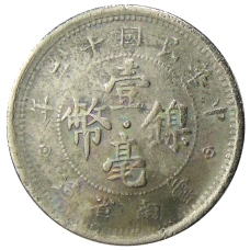 Монета 10 центов 1923 года Китай — провинция Юньнань (реверс)