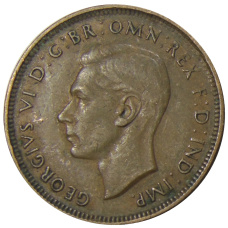 Монета 1/2 пенни 1938 года Австралия (реверс)