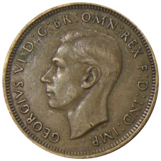 Монета 1/2 пенни 1938 года Австралия (реверс)