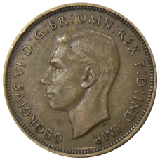 Монета 1/2 пенни 1938 года Австралия (реверс)