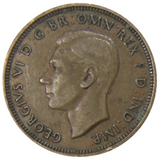 Монета 1/2 пенни 1938 года Австралия (реверс)