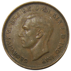 Монета 1/2 пенни 1938 года Австралия (реверс)