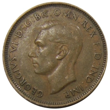 Монета 1/2 пенни 1938 года Австралия (реверс)