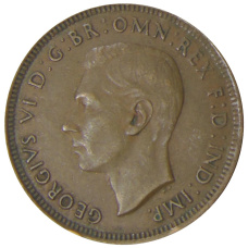Монета 1/2 пенни 1938 года Австралия (реверс)