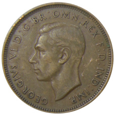 Монета 1/2 пенни 1938 года Австралия (реверс)