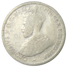 Монета 6 пенсов 1925 года Австралия (реверс)