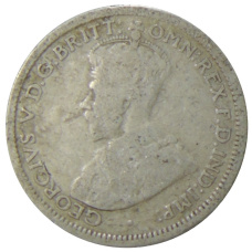 Монета 6 пенсов 1925 года Австралия (реверс)