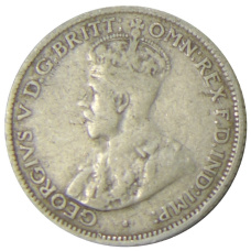 Монета 6 пенсов 1936 года Австралия (реверс)