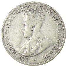 Монета 6 пенсов 1936 года Австралия (реверс)