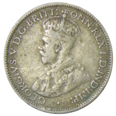 Монета 6 пенсов 1936 года Австралия (реверс)