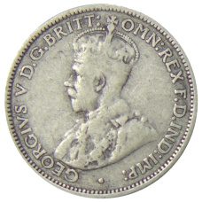 Монета 6 пенсов 1936 года Австралия (реверс)