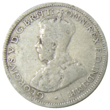 Монета 6 пенсов 1926 года Австралия (реверс)