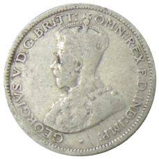 Монета 6 пенсов 1926 года Австралия (реверс)