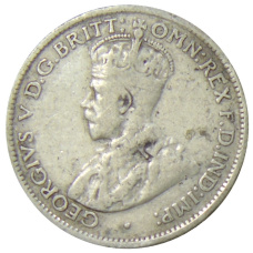 Монета 6 пенсов 1936 года Австралия (реверс)